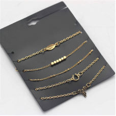 Five Piece Anklet Set 