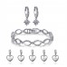 Crystal Link Set made with Crystals from Swarovski® [including choice of charm]