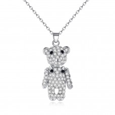 Crystal Encrusted Teddy Bear Pendant