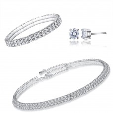 Double Row Tri-Set Made with Crystals From Swarovski®
