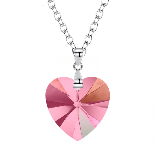 SWAROVSKI Heart Necklace - Light Pink