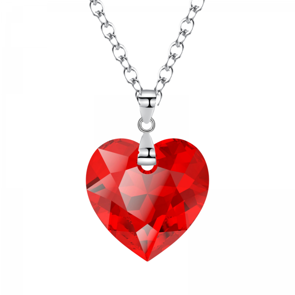 SWAROVSKI Heart Necklace - Light Siam