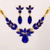 Gold Austrian Crystal Flower Earring & Necklace Set