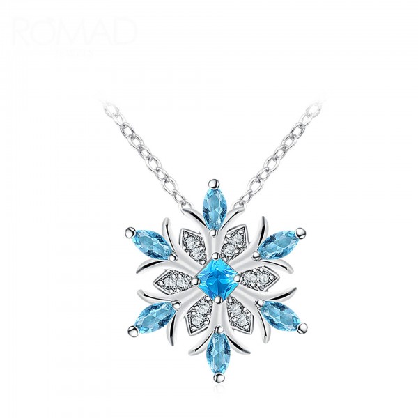 Blue Crystal Snowflake made with Crystals from Swarovski®