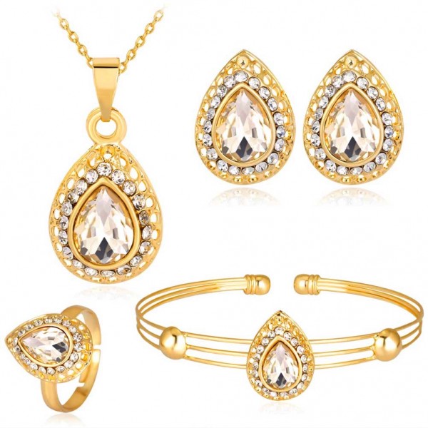 Gem Crystal Water Drop Four Piece Set