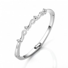 Four Stone Ribbon Bracelet Made with Crystals from Swarovski®