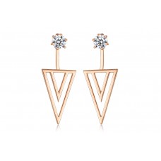 Crystal Stud Drop V-Earrings Made with Crystals from Swarovski®