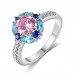 Synthetic Sapphire Princess Ring