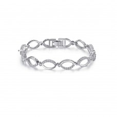 Crystal Hoop Link Bracelet & optional Earrings Made with Crystals from Swarovski®