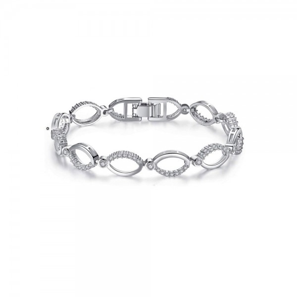 Crystal Hoop Link Bracelet & optional Earrings Made with Crystals from Swarovski®