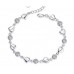 Love Heart Crystal Set - Necklace and Bracelet in Clear or Blue