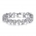 Clear Crystal Wavelet Bracelet with Clear Stones for Women