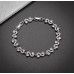 Clear Crystal Wavelet Bracelet with Clear Stones for Women