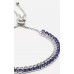 Blue Crystal Double Row Bracelet - Adjustable