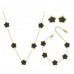 Five Leaf Clover Jewellery Set in Black or White - Perfect for Any Occasion