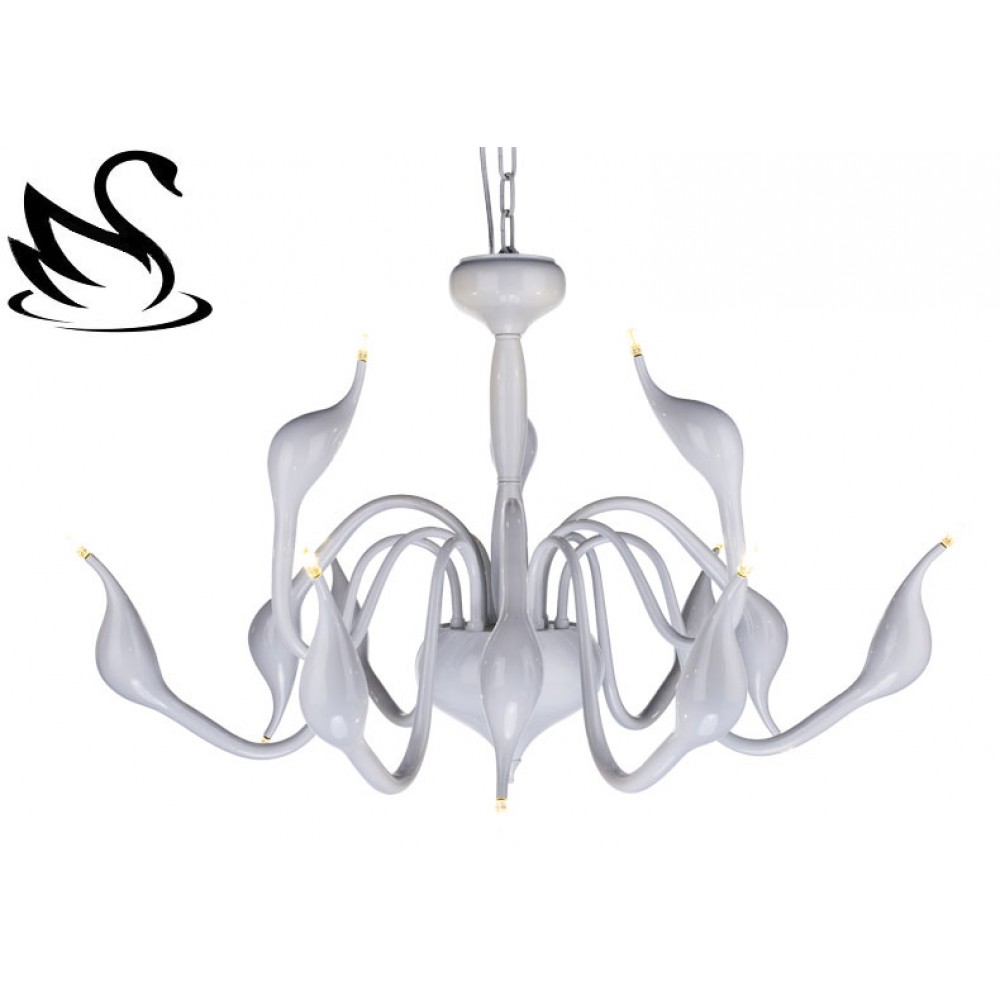 white gloss chandelier