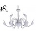 White Gloss Swan Chandelier 12
