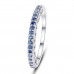 2.33 CARAT Brilliant Cut Blue Lab-Created Sapphire Rhodium Plated Ring