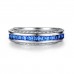 2.5 CARAT Blue Lab-Created Sapphire Princess Cut Rhodium Plated Ring