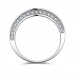 2.5 CARAT Blue Lab-Created Sapphire Princess Cut Rhodium Plated Ring