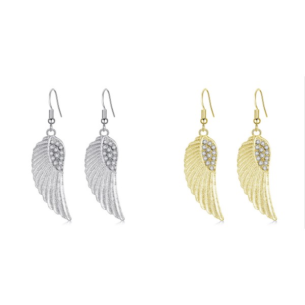 Angel Wing Crystal Earrings