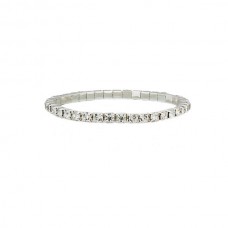 Single Row Tennis Bracelet made with Czech Crystals & Sterling Silver