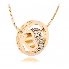 Crystal Heart  &  18K Gold Plated Ring Pendant with crystals from Swarovski®
